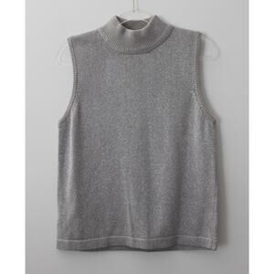 Knight's Ltd. Womens Sleeveless Turtleneck Top Grey Size M Pre-Owned